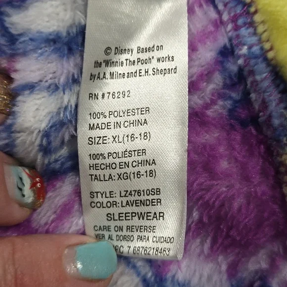Eeyore Do Not Disturb Fleece Pajama‎ Pants Size XLARGE 16-18 - Picture 8 of 11